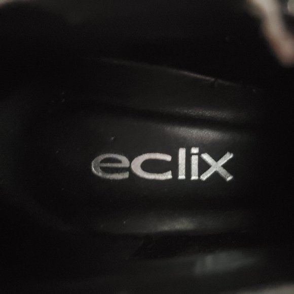 ECLIX Black Leather Heeled Bootie with Bow, 8.5 - Picture 6 of 9